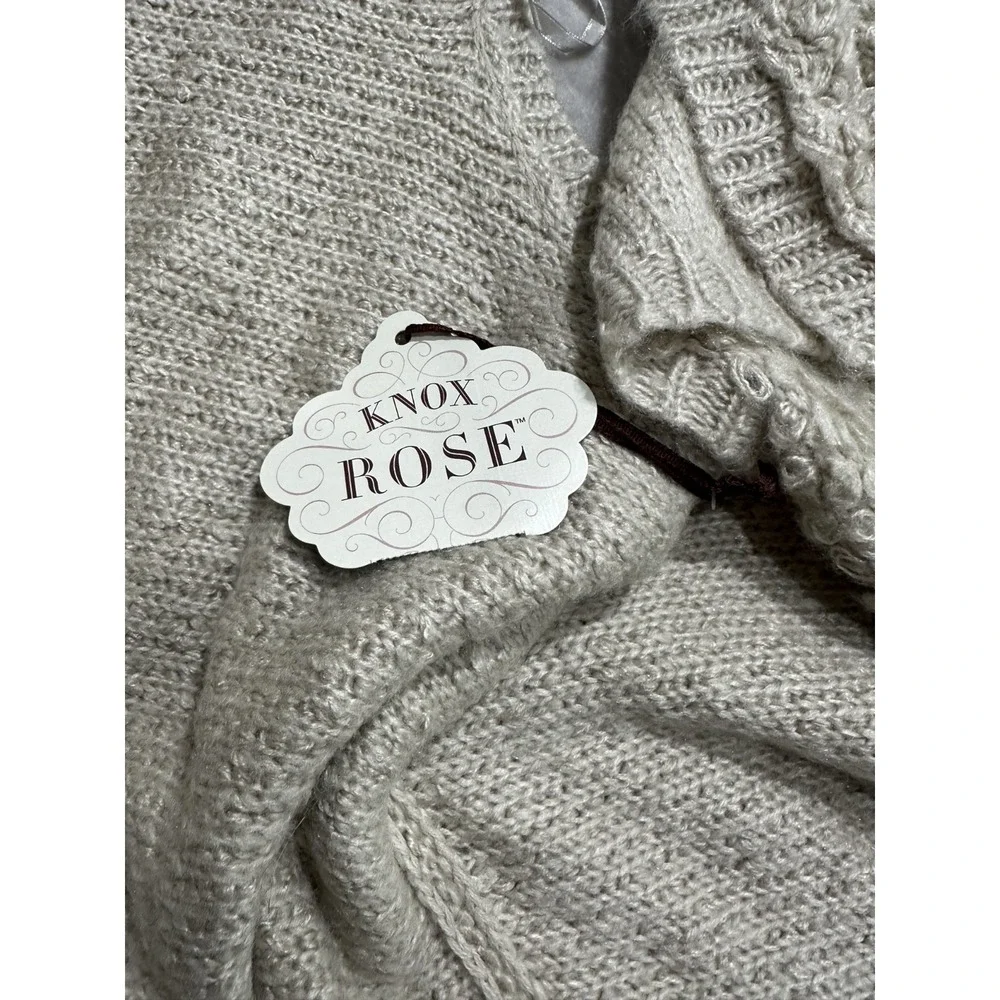 Knox Rose Open Sweater Vest Women's Size Medium Heavy Knit Belted New With‎ Tags